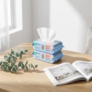 Skin Friendly Baby Wipes Natural Non Sticky Soft Flushable Hypoallergenic Cleansing Wipes