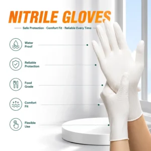 Skin Friendly Premium Disposable Nitrile Gloves Powder Free Examination Gloves for Medical Food and Industrial Safety Workwear