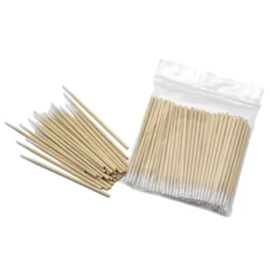 Small Semi Stem Head Single Tool Lip Microblading Wooden Bamboo Tattoo Tip Pointed Stick Cotton Swab Bud Applicator
