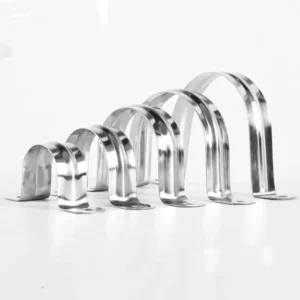 Smooth Surface Zinc Finish Stainless Steel Saddle Clamp OEM Customizable Indoor Decoration Conduit Fixing Clip Pipe Clamp