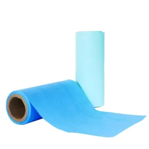 Soft Blue/Green High Quality Disposable Ozone Sterilized 100% Wood Pulp Crepe Paper Roll for Medical Surgical Tool Packing