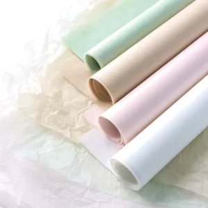 Soft Cotton Paper Flower Wrapping Paper Lined with Solid Color Packaging Material Non woven Tissue Paper