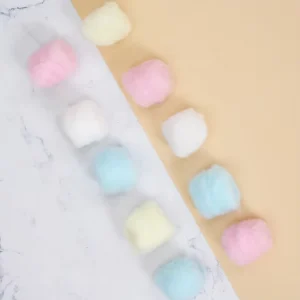 Soft Disposable Absorbent Pink White Colored Cotton Wool Cotton Balls