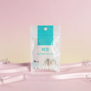 Soft Eco Friendly Pure Cotton Single Head Swabs Paper Stem Applicators 100mm 75 Pcs for Medical and Daily Care