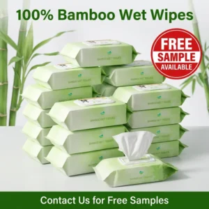 Soft Organic Biodegradable Baby Water Wet Natural Wet Tissue Paper Cleansing Wipes for Babies