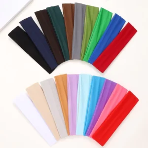 Solid Color Sports Hair Band Elastic Wide Gym Yoga Exercise Sweatband Bandage Running Yoga Headband 28 Color