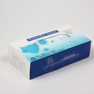 Solvent Resistant Blue Powderless Nitrile Disposable Gloves Latex Free for Electronics Assembly Workshop