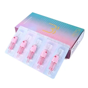 Spark Supplier Custom Pink Art Silicone Sterile Tattoo Cartridge Needles for Eyebrow Tattoo