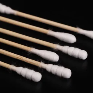 Spiral Head Wooden Cotton Swabs with Box Packing