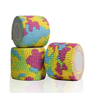 Sports Bandage Colorful Breathable Cohesive Vet Wrap Rolls Athletic Wrist Ankle Elastic Adhesive Bandages