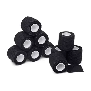 Sports Bandage Kinesiology Therapeutic Tape Cohesive Bandage Waterproof Black Color Medical Elastic Bandage