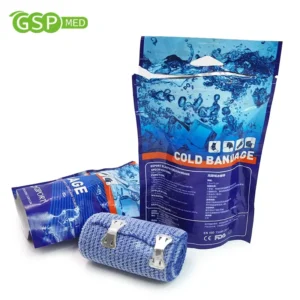 Sports Protect Pain Relief Ice Cold Bandage First Aid Compression Icy Bandage Blue Color Elastic Bandage Wrap Sample Support