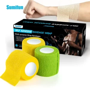 Sports Self Adhesive Bandage Vet Wraps Tape Finger Joints Elastic Bandage 3 PCS Box