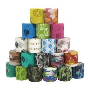 Sports Tape Elastic Wrap Tape First Aid Self Adhesive Athletic Tape for Boxing Athletes Bandages Wrist Ankle Sprains Swelling