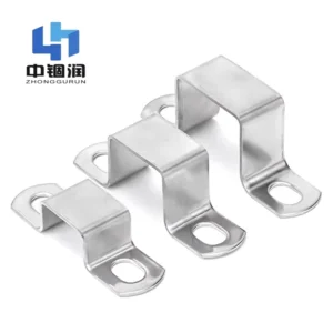 Square Pipe Clamp Hoop Right Angle Bracket U Shaped Pipe Clamp Saddle Clamp Polished Mechanical Application