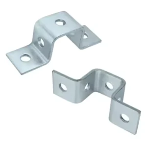 Square Snap on Perforated Saddle U shaped square Tube Clamp Aluminum Hardware Mounting Bracket for Furniture