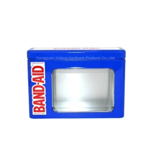 Square Visible Adhesive Bandages Packing Box BAND AID Packing Tin Box