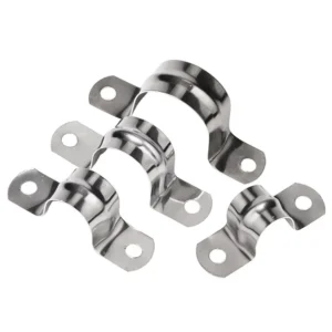 Ss304 316 Stainless Steel Clamp Customized Thickness Pipe Clamp Tri Tube Saddle Pipe Clamp