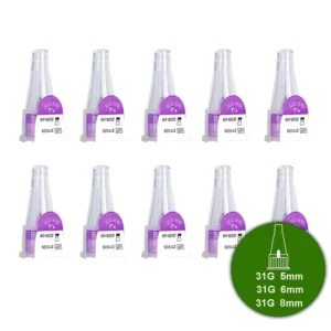 Stainless Steel 32G 4mm Disposable Micro Pen Needles High Precision Body Care Pen Tips 100 Count