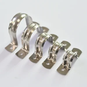 Stainless Steel Double Ear Saddle Clip 118mm Heavy Duty Metric for Construction