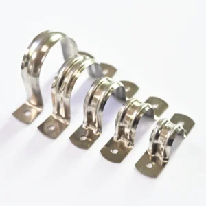 Stainless Steel Double Ear U Shaped Saddle Clamp Polished Metric Model 201 Diameter 0.04-2.3mm