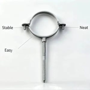 Stainless Steel Metric Spike Saddle Clamp with Rubber Liner and Full Laser Welding for Pipe Applications