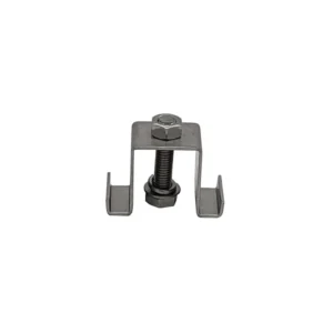 Stainless Steel (SS) FRP Grating Saddle Clamp Clips Anti-Rusty Fasteners Bending Processing Service Silvery Color FOTUO Brand
