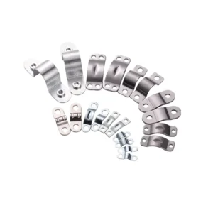 Stainless Steel Saddle Clip for Secure Pipe and Cable Fixing Used in Industrial Electrical and Mechanical Installation