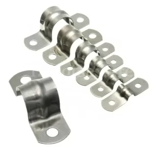 Stainless Steel Saddle Clips Double Pipe Clamps Zinc Finish OEM Hose Clamps for Pipe