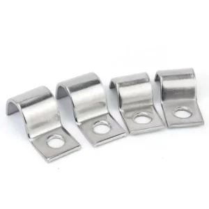 Stainless Steel Sheet Metal Bending Stamping Parts Saddle Clamps for Hose Pipe
