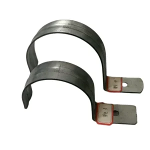 Stainless Steel U Type Single Ear Saddle Pipe Clamp with Shoulder Washer Customizable Bolts Length