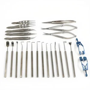 Stainless steel titanium alloy 24pcs ophthalmic strabismus surgical instrument surgery kit set for ophthalmologic operation