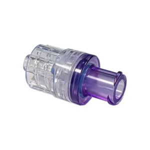 Standard Medical Infusion Set Component Back Check Valve Model CJT061 PC+Silicone Blue 1/8″ Injection Molded ROSH REACH