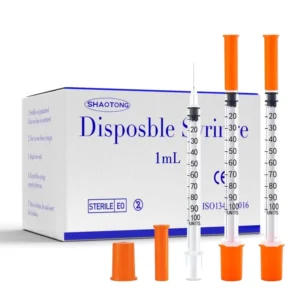 Sterile 1ml Blister Packing Reusable Diabetes Insulin Syringe Pen Veterinary Insulin Syringe with Interior Sterility