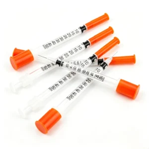 Sterile Animal Insulin Syringe 1ml 31G Needle 8mm Clear Scale Portable Outdoor Farm Injection