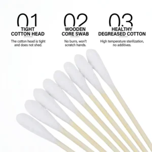Sterile CE Certified Class II Cotton Swabs for Medical Staff Nursing Use 1000 Pieces Per Bag