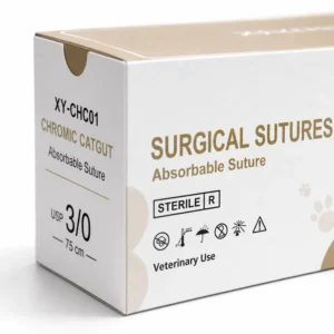 Sterile Catgut Thread XY CHC01 Chromic Absorbable Suture USP 0 to 4 for Pet Hospital Veterinary Medical Supplies