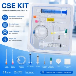 Sterile Combined Spinal Epidural Procedure Pack for Regional Anesthesia Single Use EO Sterile