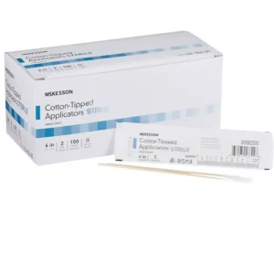 Sterile Cotton Tipped Applicators 6 Inch Box 200 Disposable Medical Swabs for Wound Care Cleaning with Wooden Shaft CE ISO