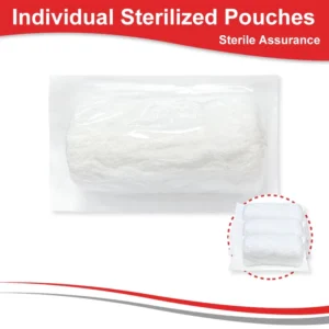 Sterile Crinkle Gauze Bandage Soft Absorbent Crinkle Gauze Roll for Medical Wound Care