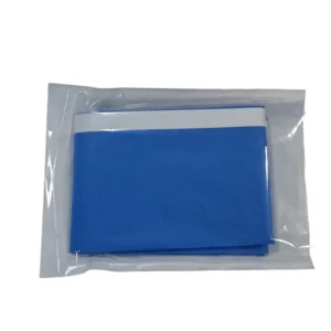 Sterile Disposable Veterinary Clinic Adhesive Drape Rectangle Cotton Operation Drape with Adhesive
