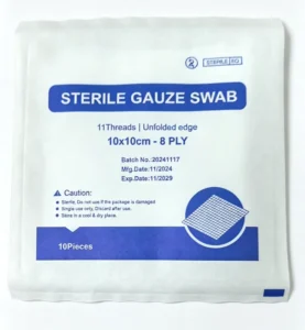 Sterile EO Sterilized 8ply 10x10cm 100% Cotton Medical Gauze Swab For Wound Dressing