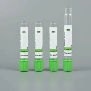 Sterile Lithium Vacuum Blood Collection Tube Injection Molded Green Top PET Glass 1-10ml for Plasma Testing Hospital