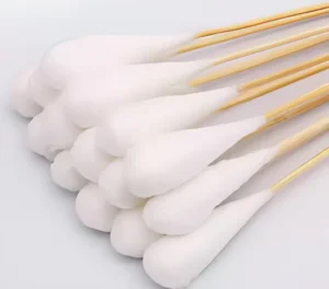 Sterile Medical Cotton Swabs Wooden Sticks Disposable Cotton Tip Applicators CE Certified Class II for Hospital Clinic Wound