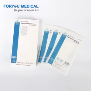 Sterile Super Absorbent Self Adhesive Wound Dressings with Border Used in Wound Care Leg Ulcers Pressure Ulcers Diabetic Foot