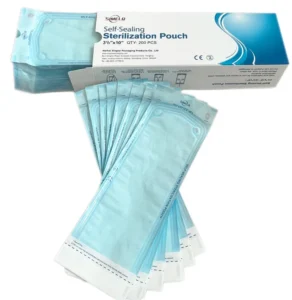 Sterilization Pouch 90x260mm 60gsm Paper+5.2S PE/CPP Film Autoclavable Bags 200 Pouches Box for Dental & Medical Instruments