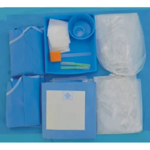 Sterilization Surgical Pack Disposable Non Woven SMS Surgical Drapes Gowns EOS Sterile Angiography Packs Class II OEM