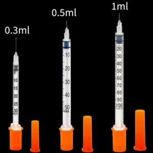 Sterilized 0.3ml 0.5ml 1ml Insulin Syringe with 30G 31G 6mm 8mm Needle Disposable Wrapped