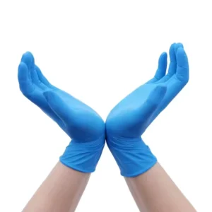 Stock High Quality Ambidextrous Powder Free Nitrile Gloves 4 Mil Thick Puncture Resistant 24cm