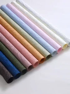 Stone-texture Pleated-texture Matte Laminated Crepe/Kraft Paper Fresh Flower Bouquet Packaging Wrapping Art Paper Floral-design